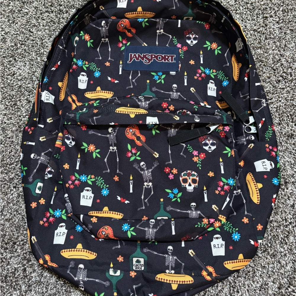 JanSport Black Day of the Dead Backpack